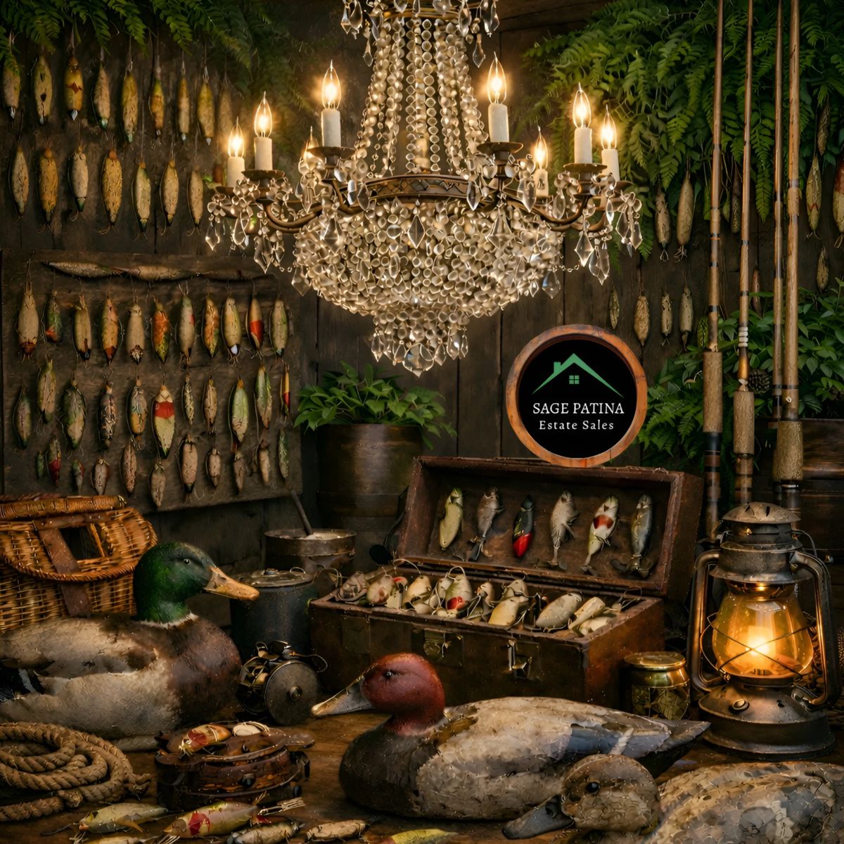 SAGE PATINA Presents Decoys, Lures, & More Legendary Sportsman's Dream Bartonville Estate Sale!