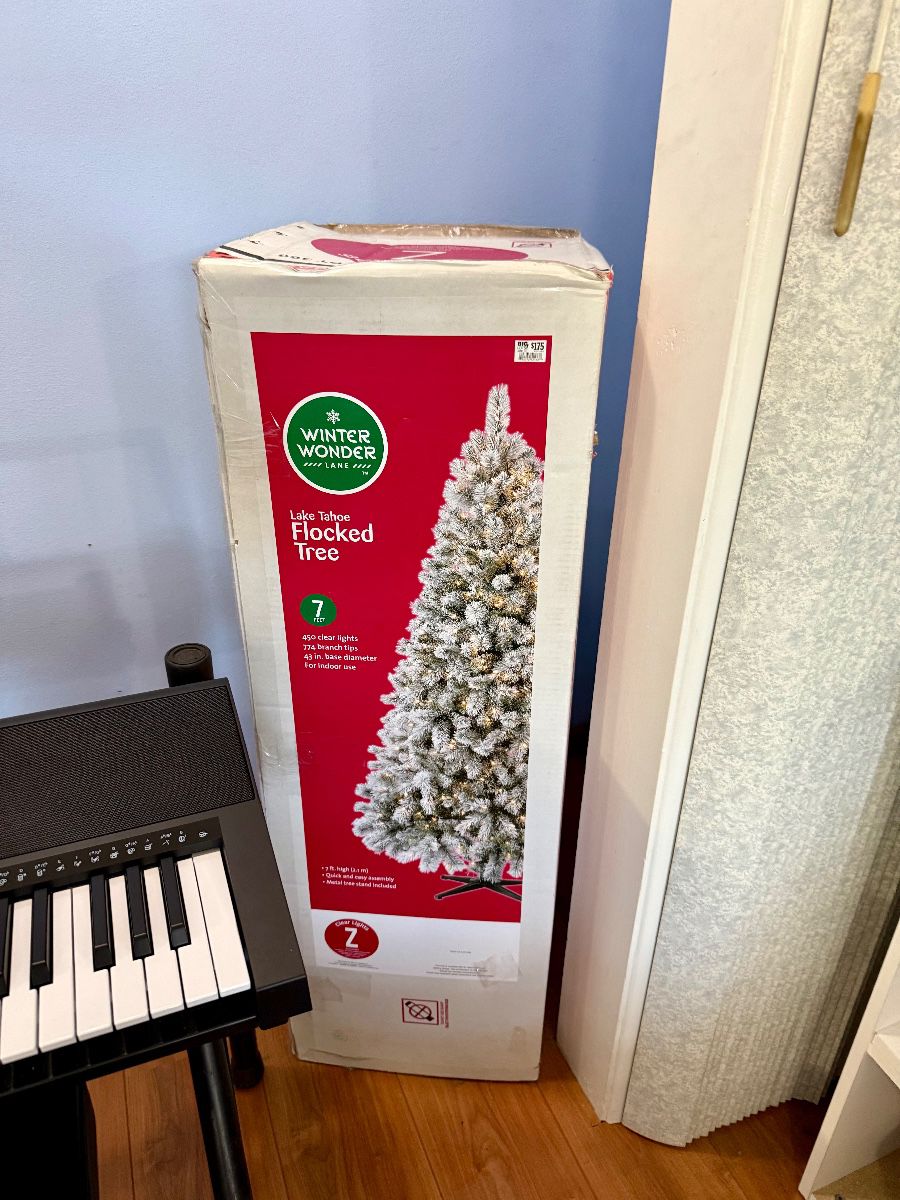 Winter Wonder Lane Lake Tahoe 7 ft. Flocked Artificial Christmas Tree