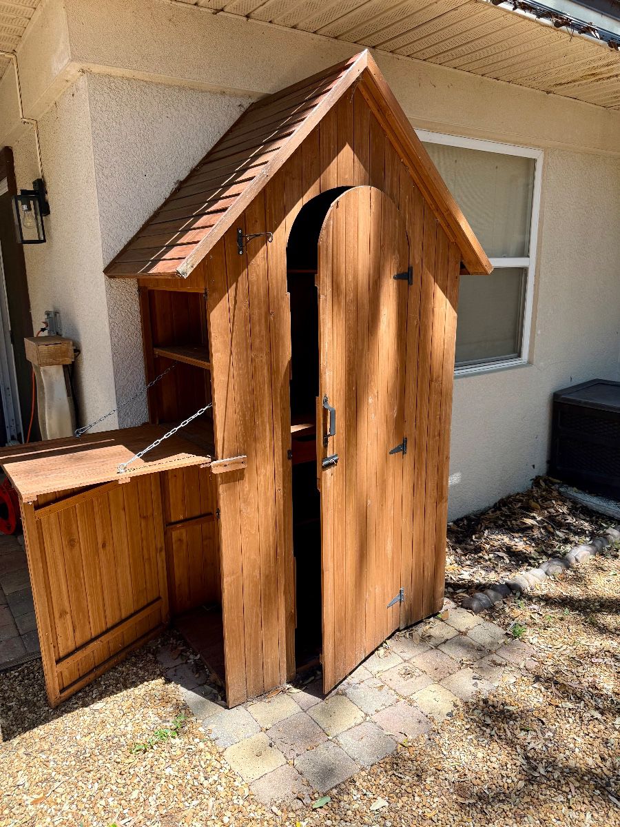 Wooden Outdoor Storage Shed Cabinet