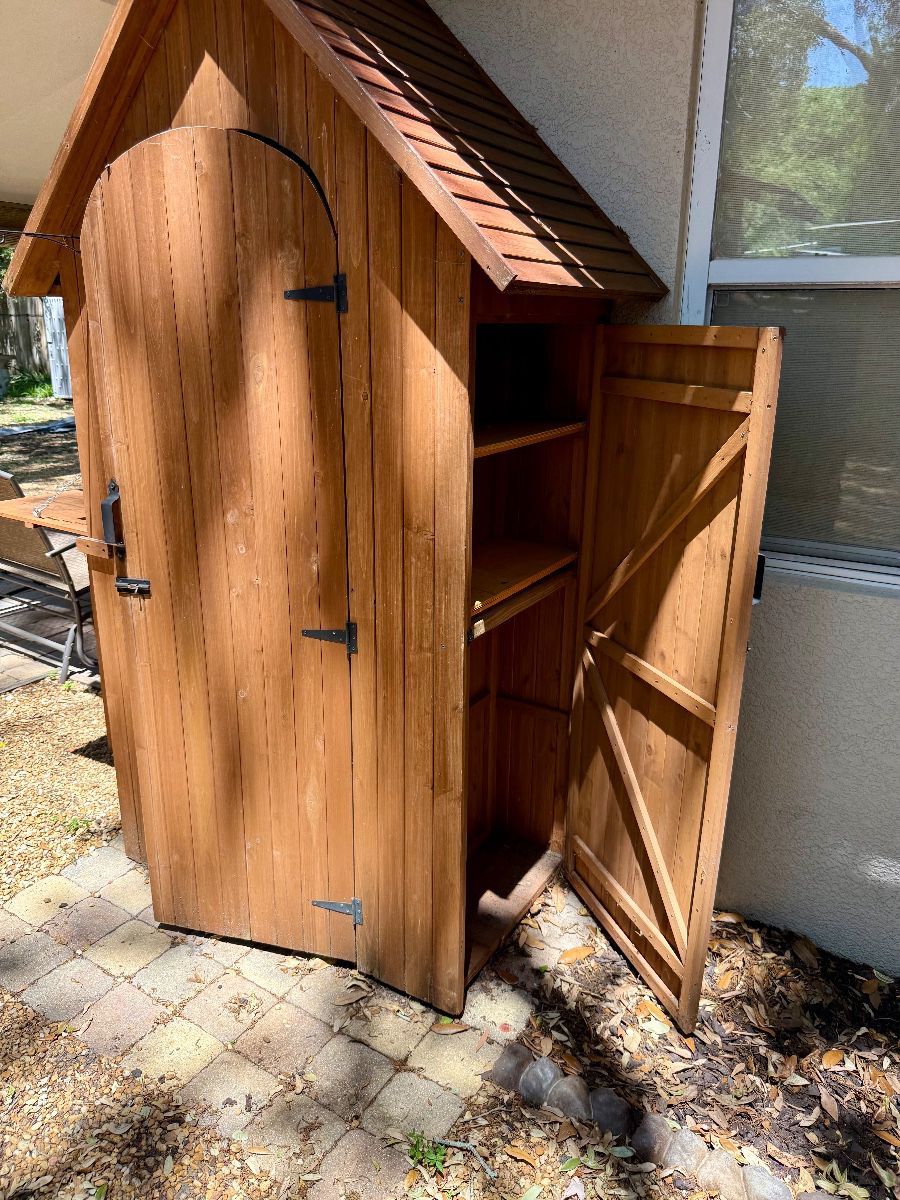 Outdoor Wooden Storage Cabinet