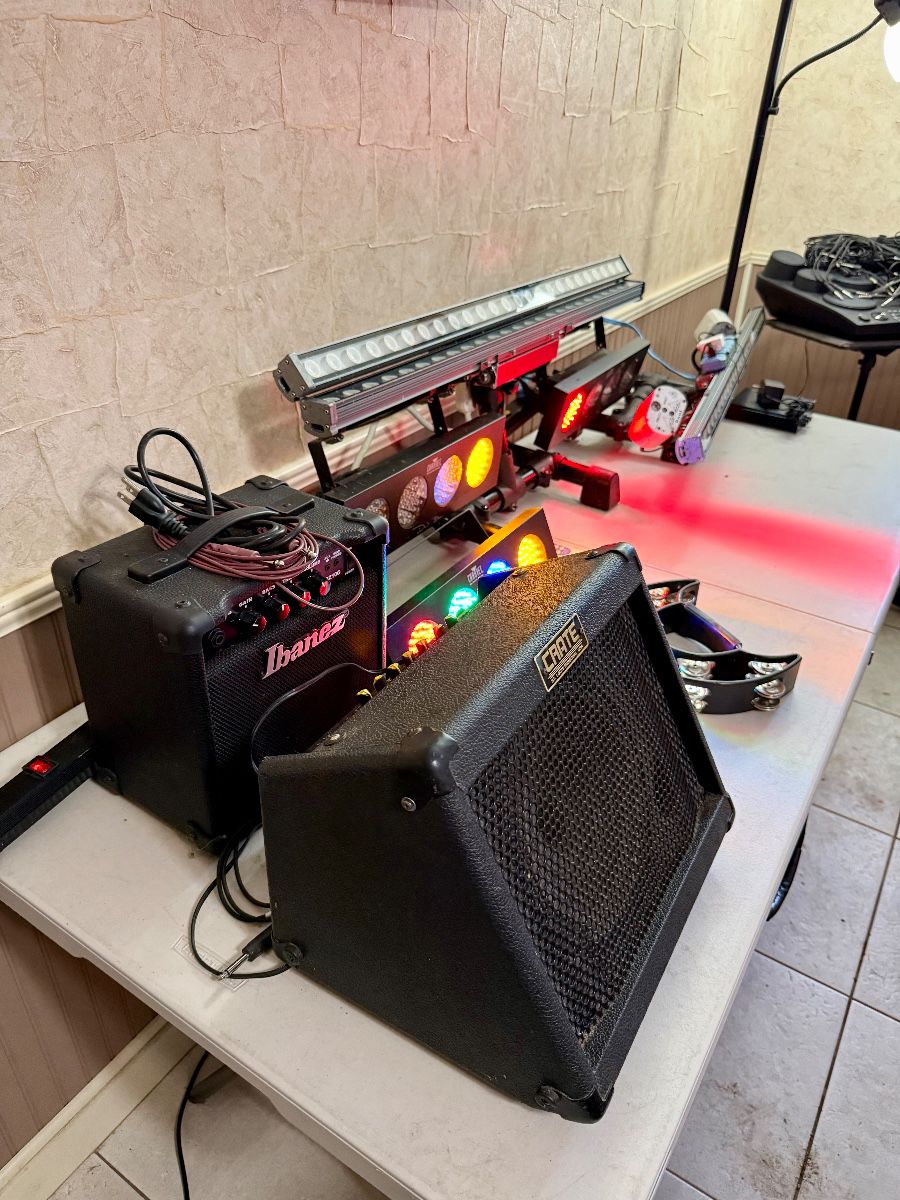 Stage Lighting & Audio Equipment Assortment