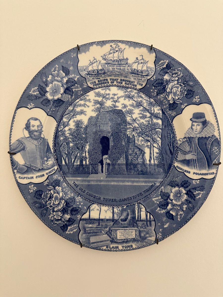 Jamestown Virginia Commemorative Transferware Plate