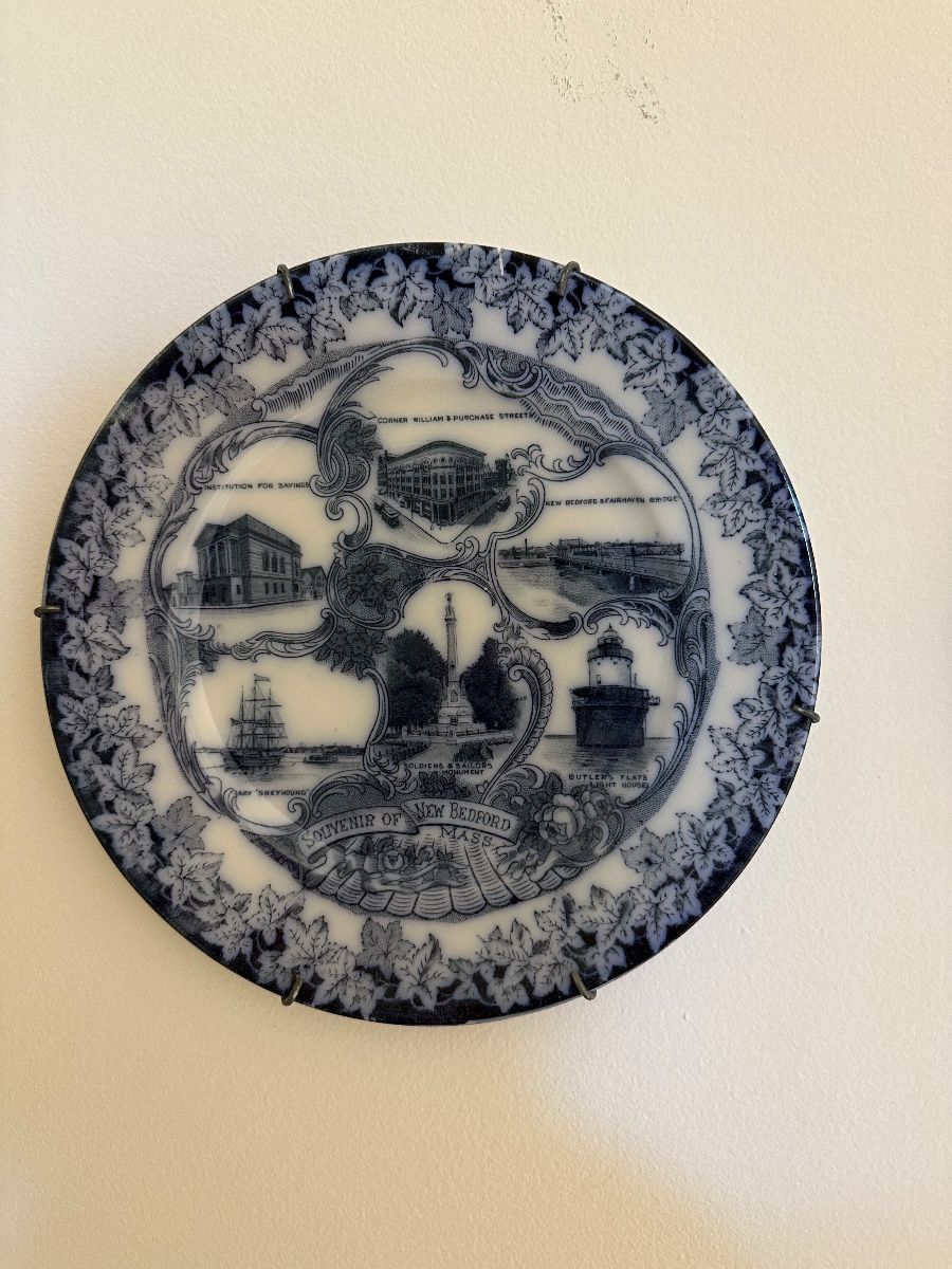 New Bedford Massachusetts Souvenir Transferware Plate
