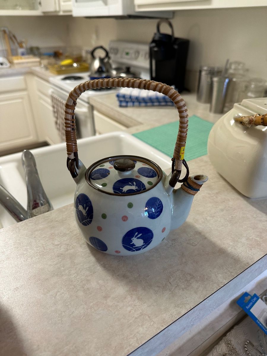 Asian Rabbit Ceramic Teapot