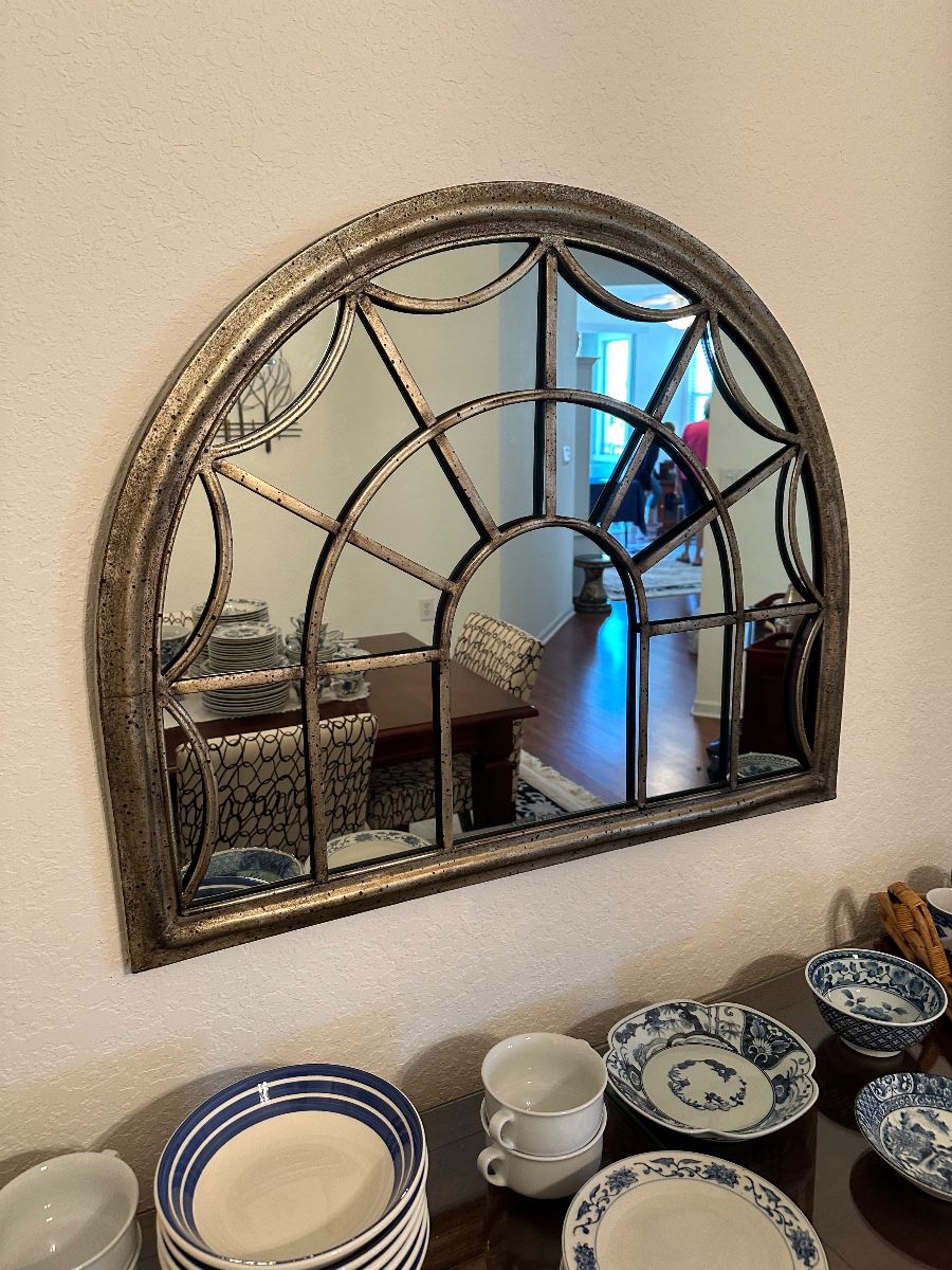 Arched Window Pane Mirror