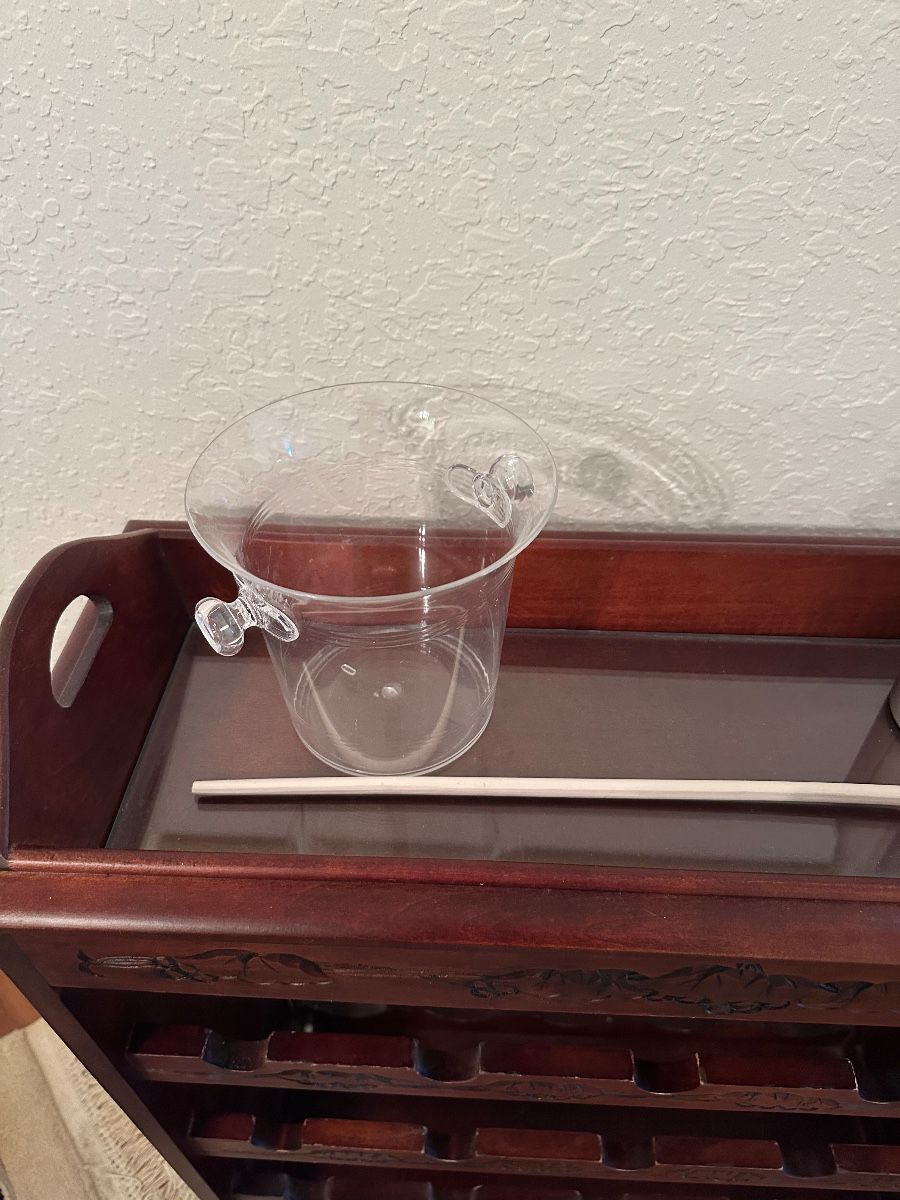 Glass Ice Bucket with Handles