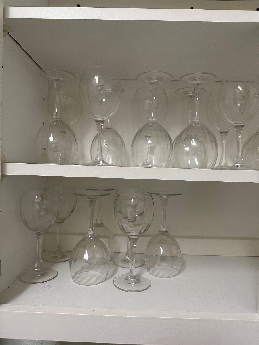 Assortment of Clear Glass Wine Glasses