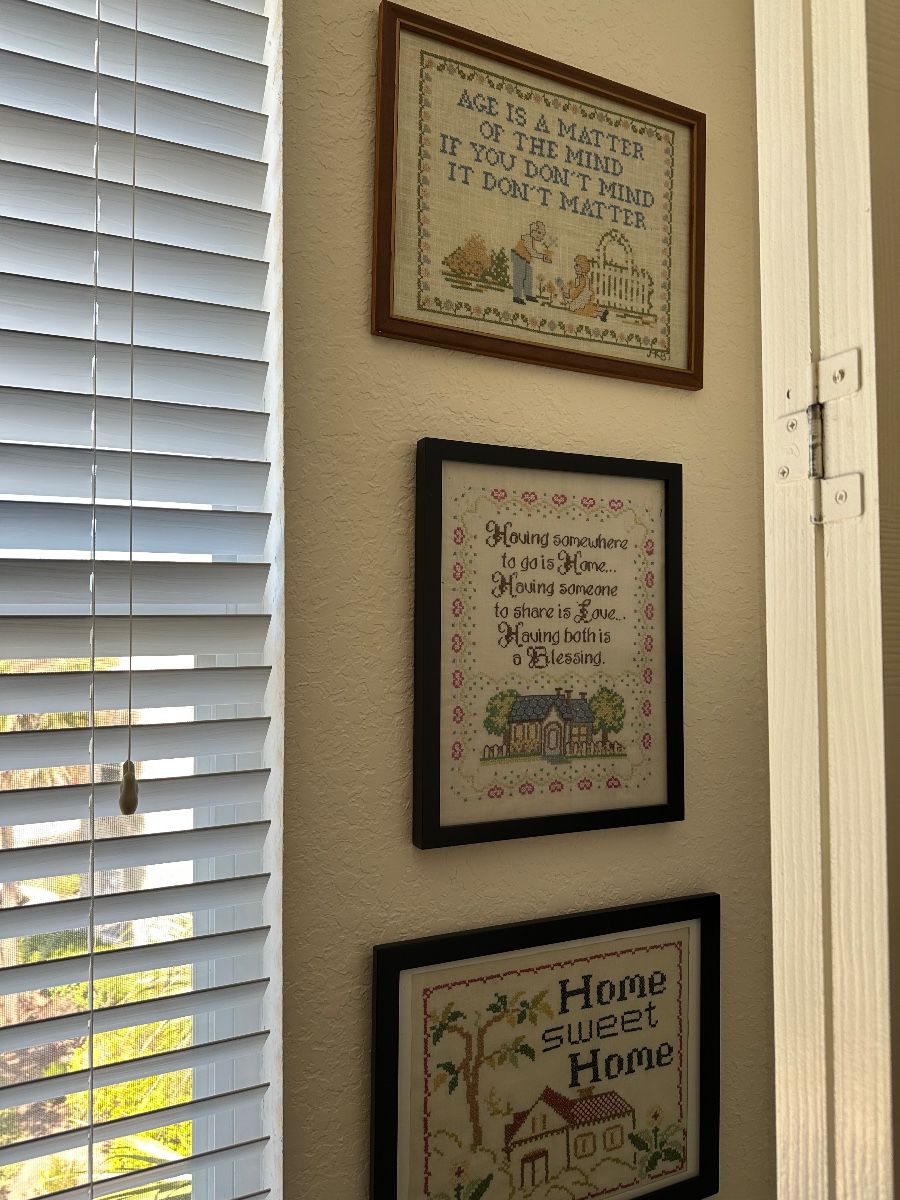 Framed Cross-Stitch Sampler Grouping