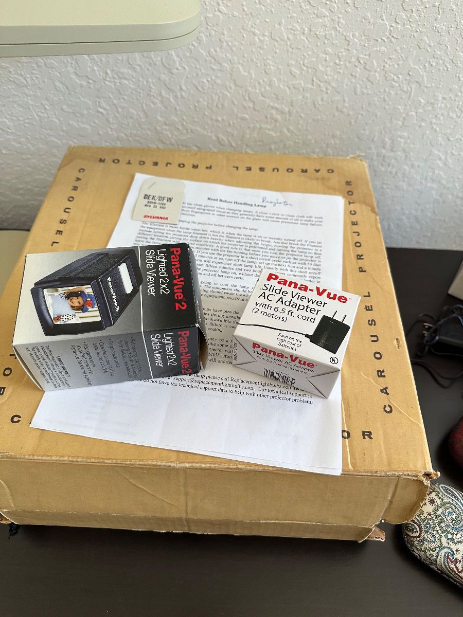 Kodak Carousel Projector Assortment with Pana-Vue Slide Viewer and Accessories