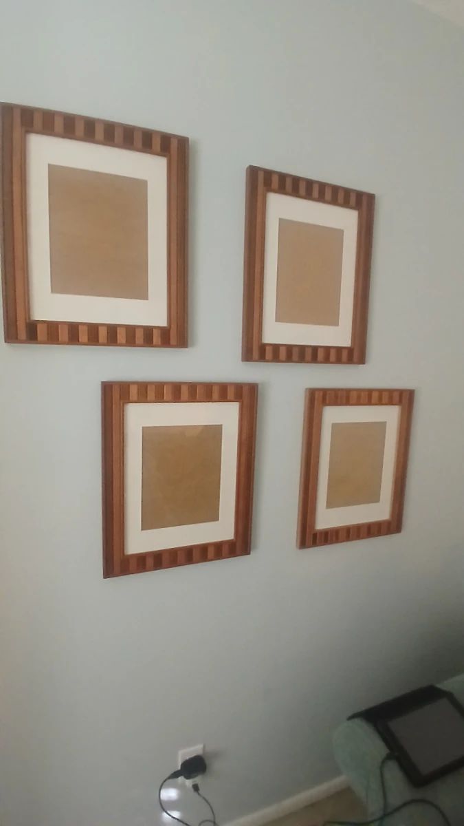 Set of Four Vintage Wooden Picture Frames
