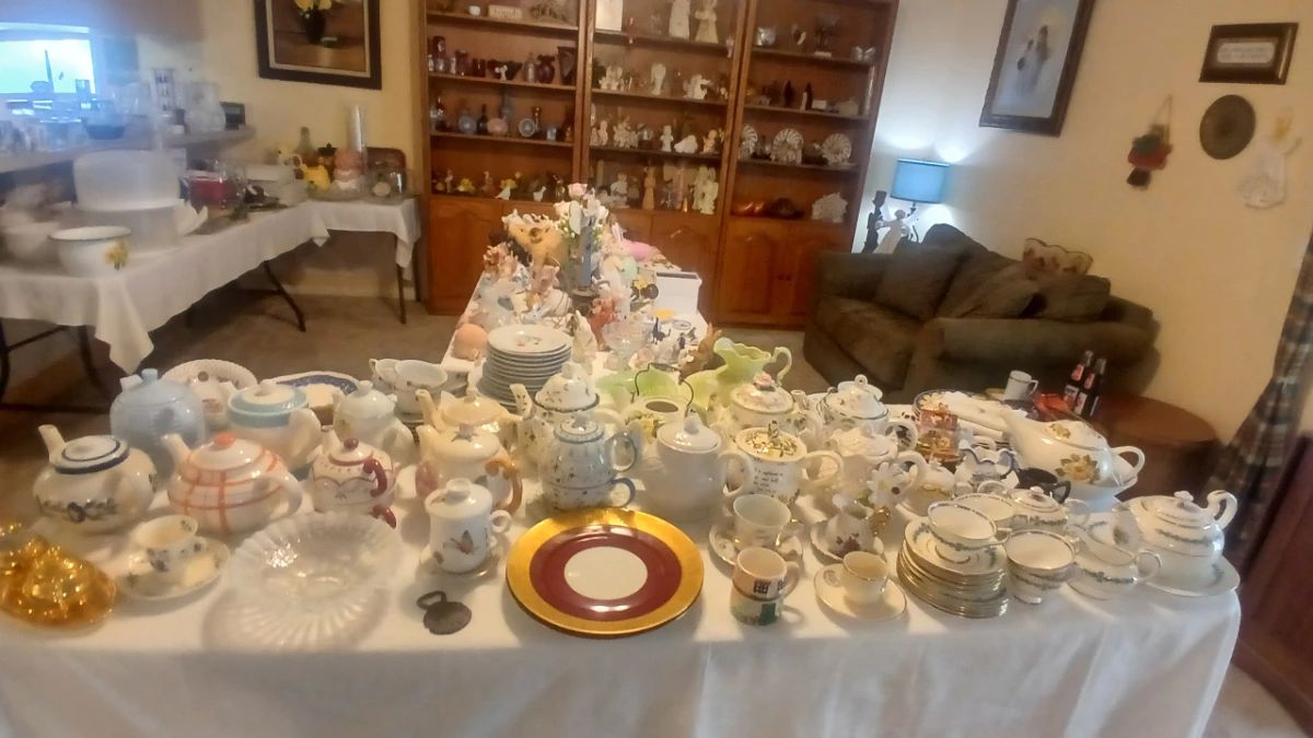 Assorted Teapots, Teacups, and Serveware Lot