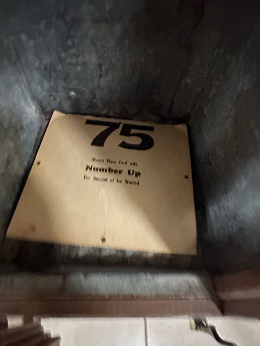 Vintage Ice Card with Number 75