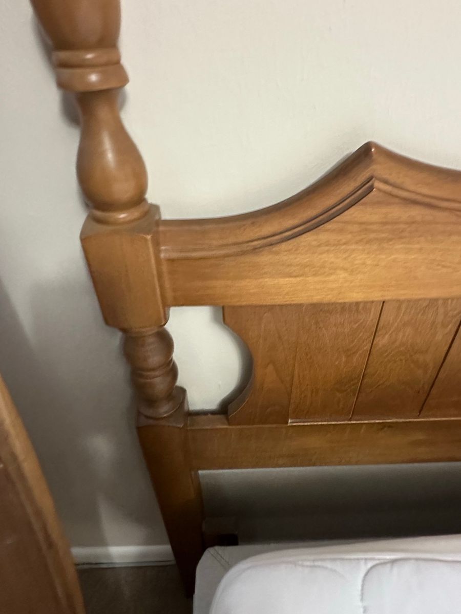 Vintage Wooden Spindle Headboard