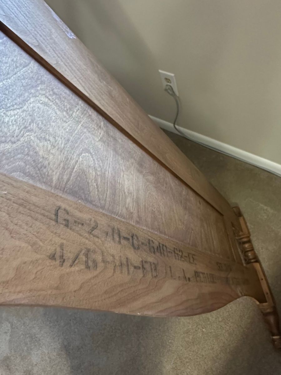 Vintage Wooden Bed Frame Component