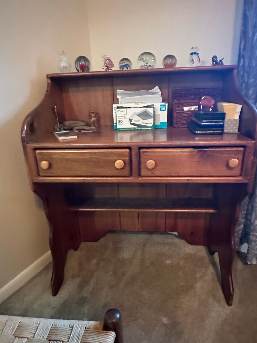 Vintage Writing Desk with Hutch