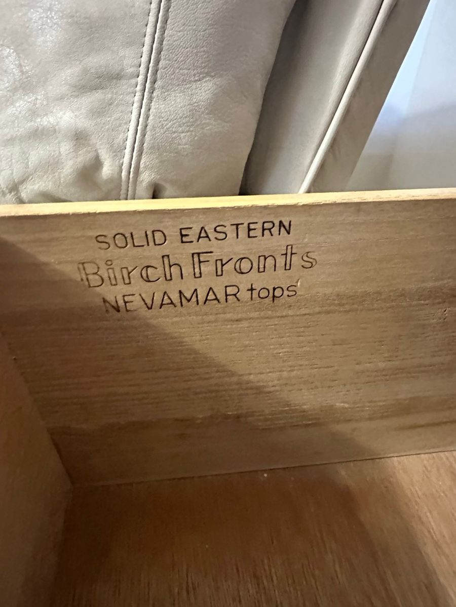 Solid Eastern Birch Fronts Nevamar Tops Dresser