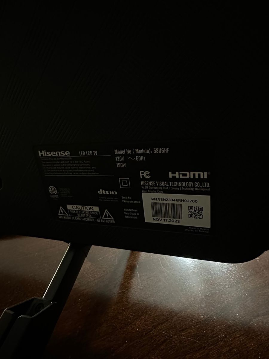 Hisense 58U6HF 58-Inch LED LCD TV