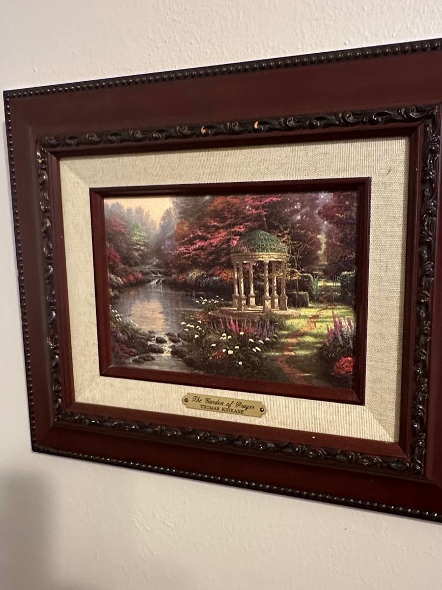 Thomas Kinkade The Garden of Prayer Framed Artwork