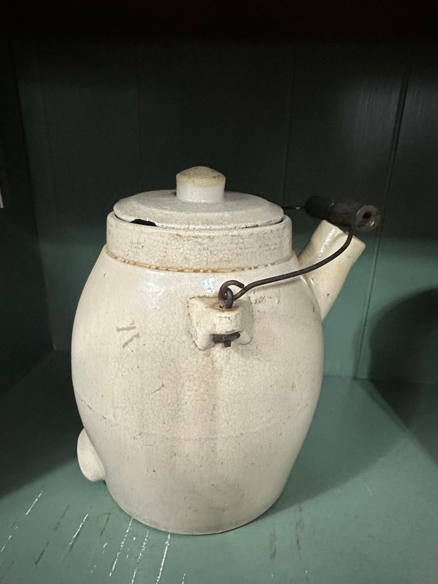Antique Stoneware Spouted Teapot
