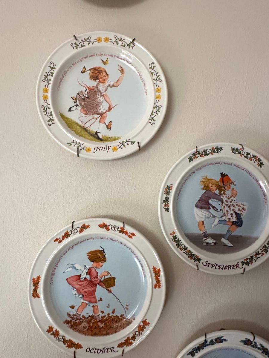 Sarah Stilwell Weber Calendar Collection Plates Set of 3