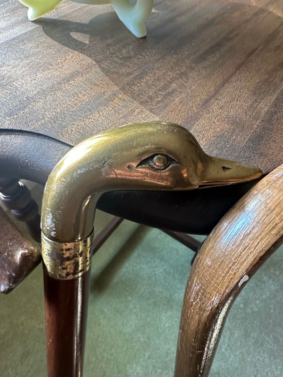 Brass Duck Head Walking Cane