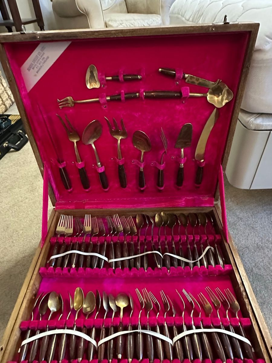 Wiltshire Stainless Flatware Set with Wood Handles in Presentation Case