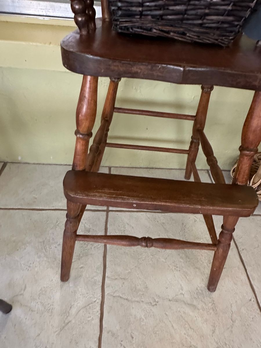 Vintage Spindle Back Child's High Chair