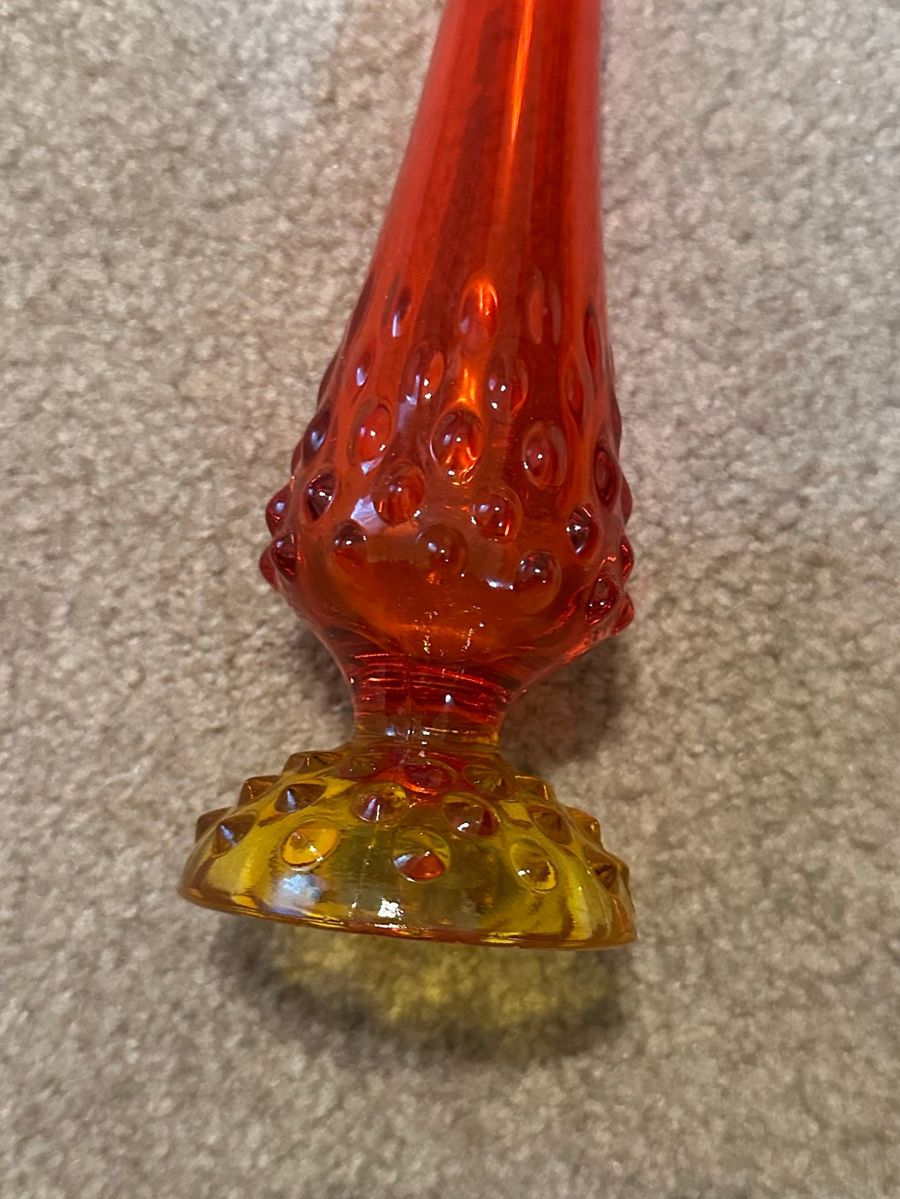Fenton Hobnail Glass Vase