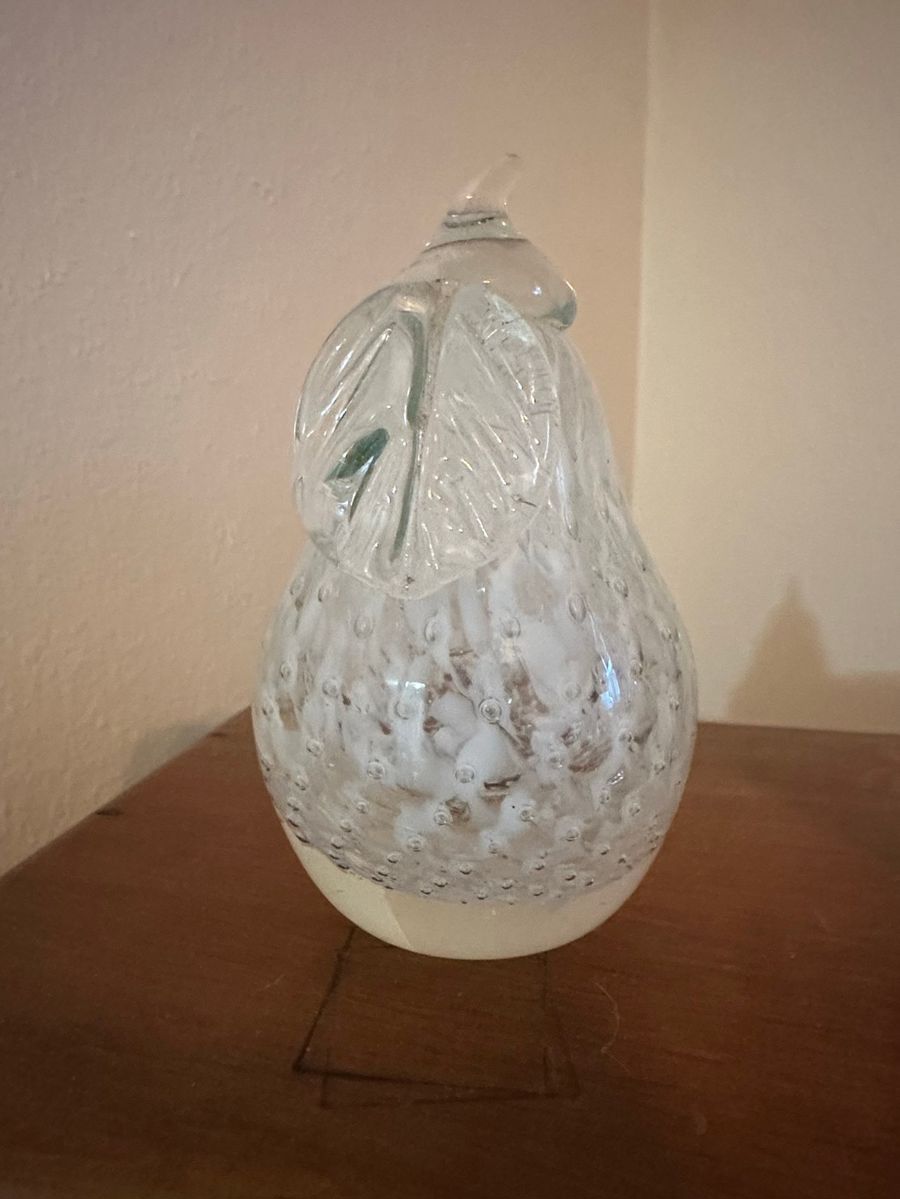 Murano Art Glass Pear Sculpture