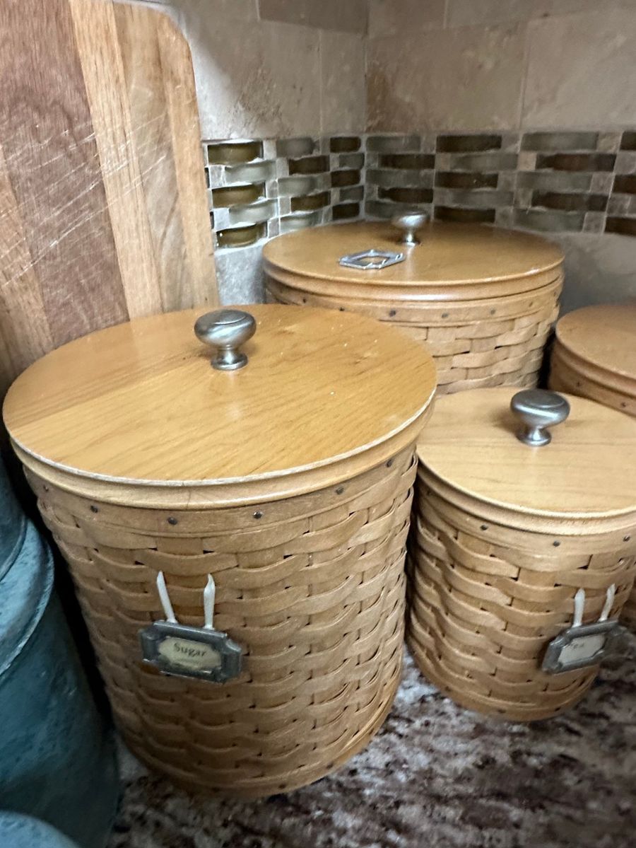 Longaberger Woven Traditions Canister Set of 3