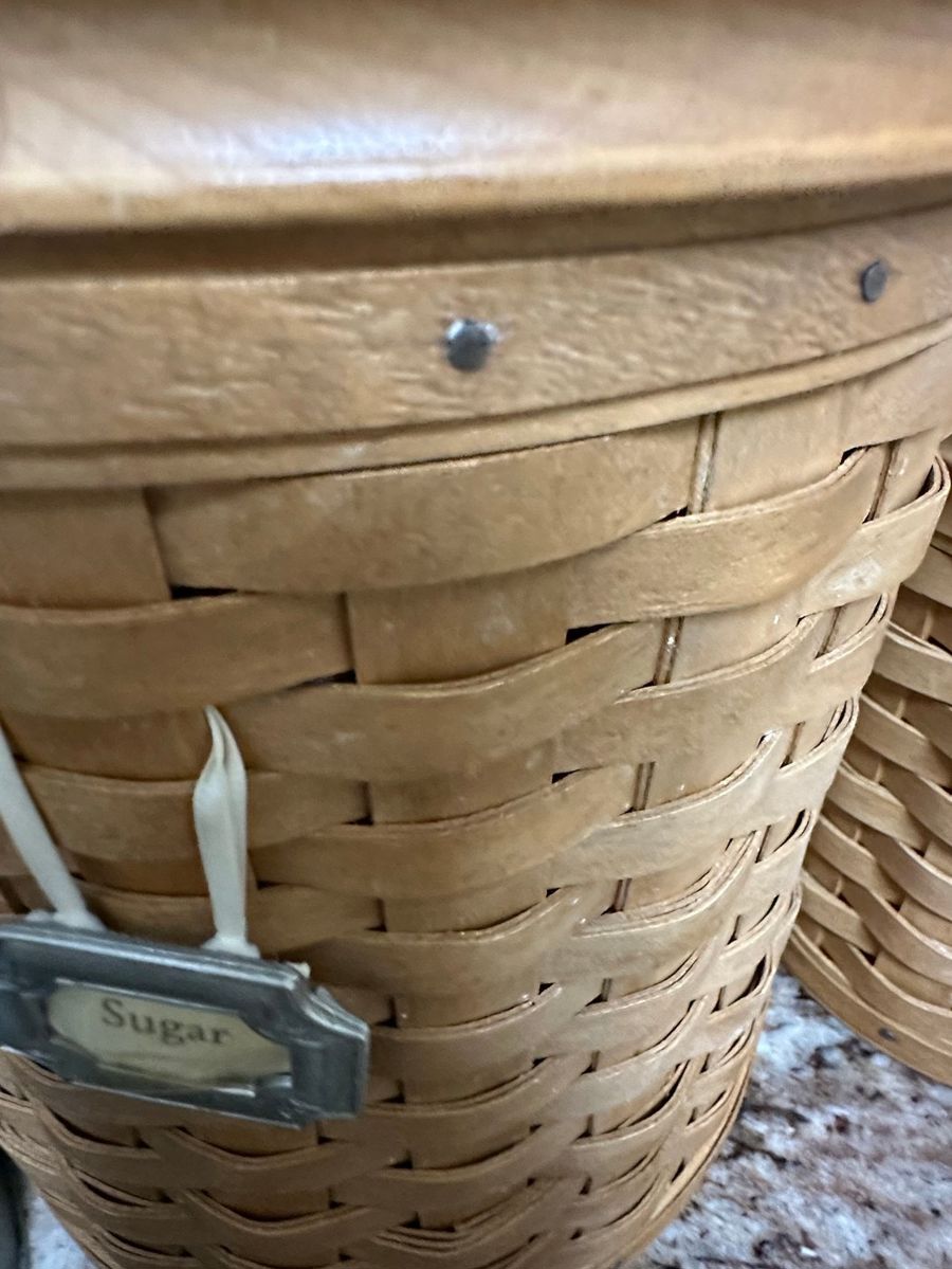 Woven Storage Baskets with Lids - Set of 2