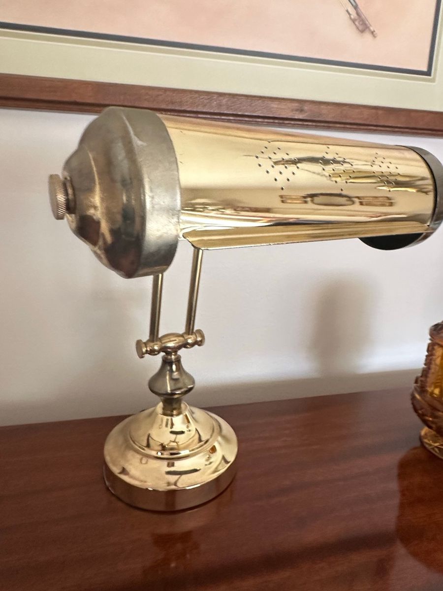 Vintage Brass Pharmacy Desk Lamp