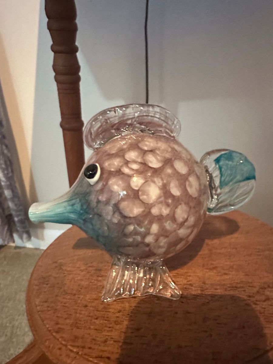 Hand-Blown Glass Fish Figurine