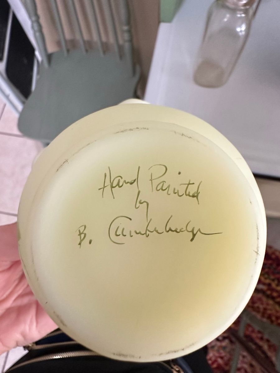 B. Cumberledge Hand-Painted Vase