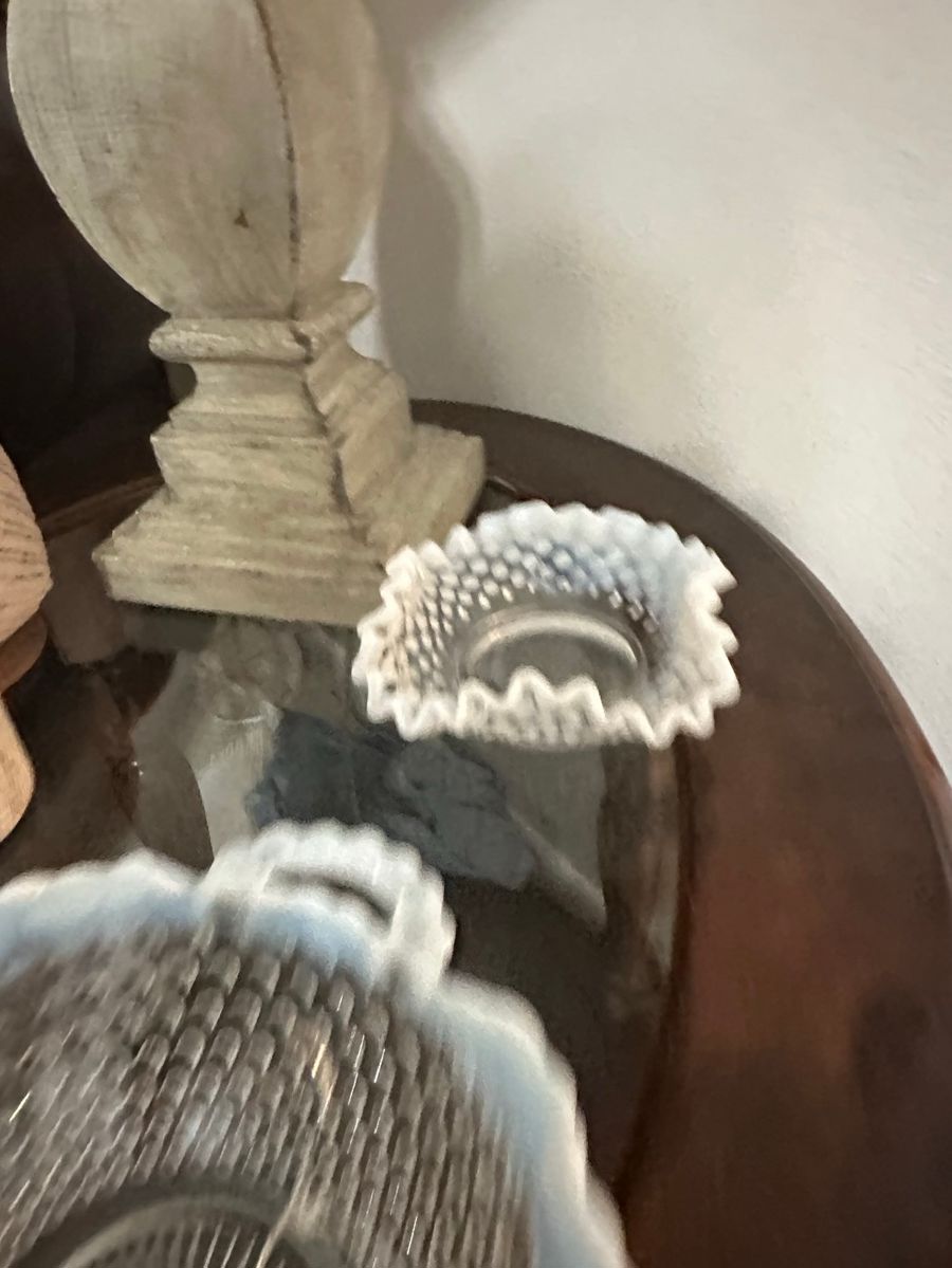 Victorian Opalescent Hobnail Glass Assortment