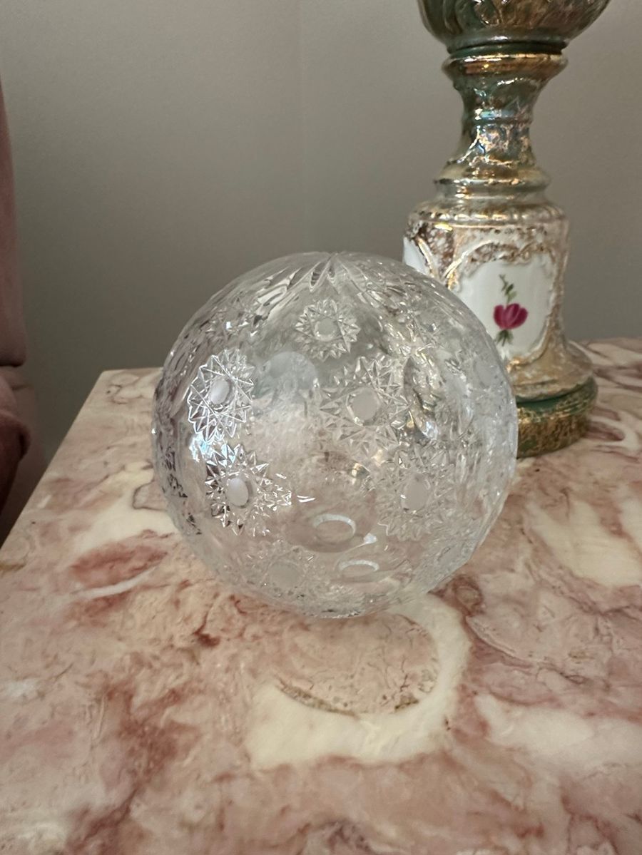 Victorian Cut Glass Starburst Orb