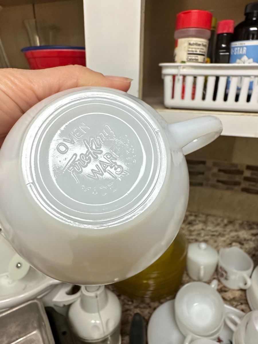 Fire King Oven Ware Milk Glass Casserole Dish