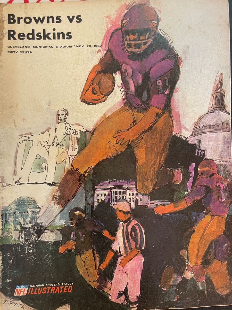 NFL Illustrated Program: Browns vs Redskins - November 26, 1967