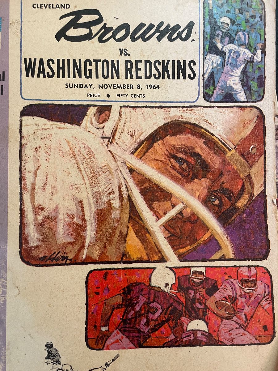 1964 Cleveland Browns vs. Washington Redskins Game Program