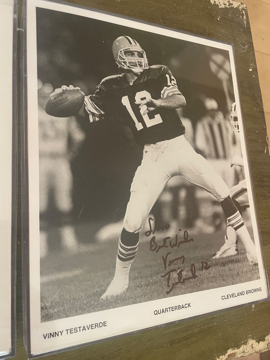 Vinny Testaverde Cleveland Browns Autographed Quarterback Photo