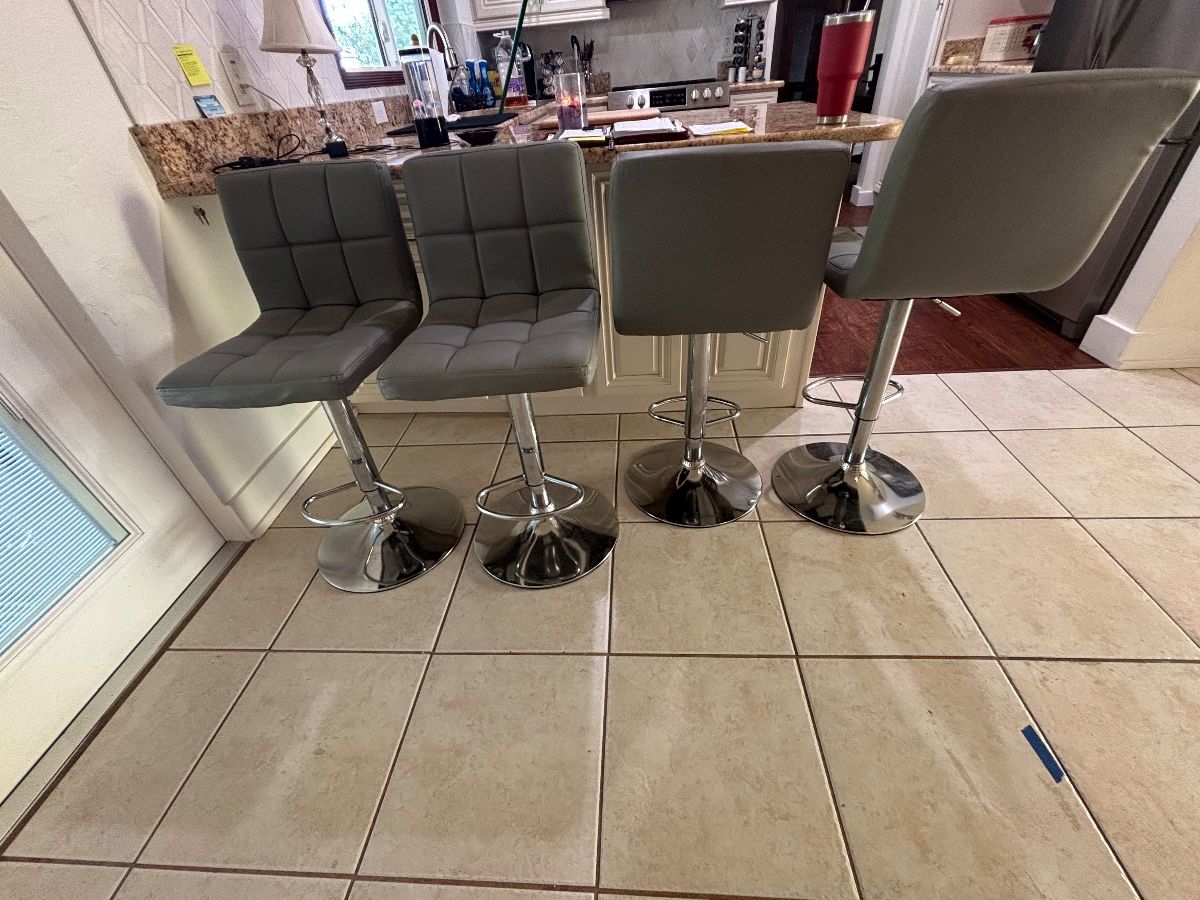 Adjustable Height Bar Stools Set of 4