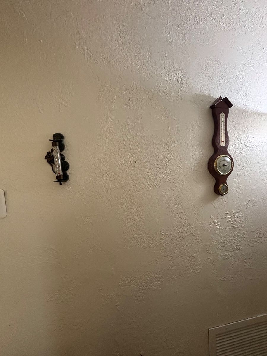 Vintage Barometer and Thermometer Wall Hanging Set