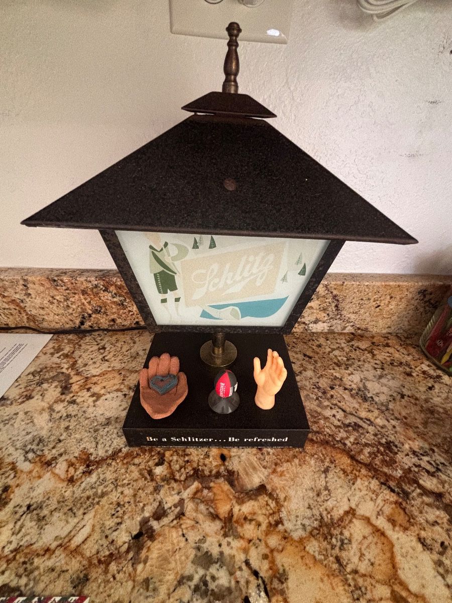 Schlitz Beer Advertising Lamp & Memorabilia Display