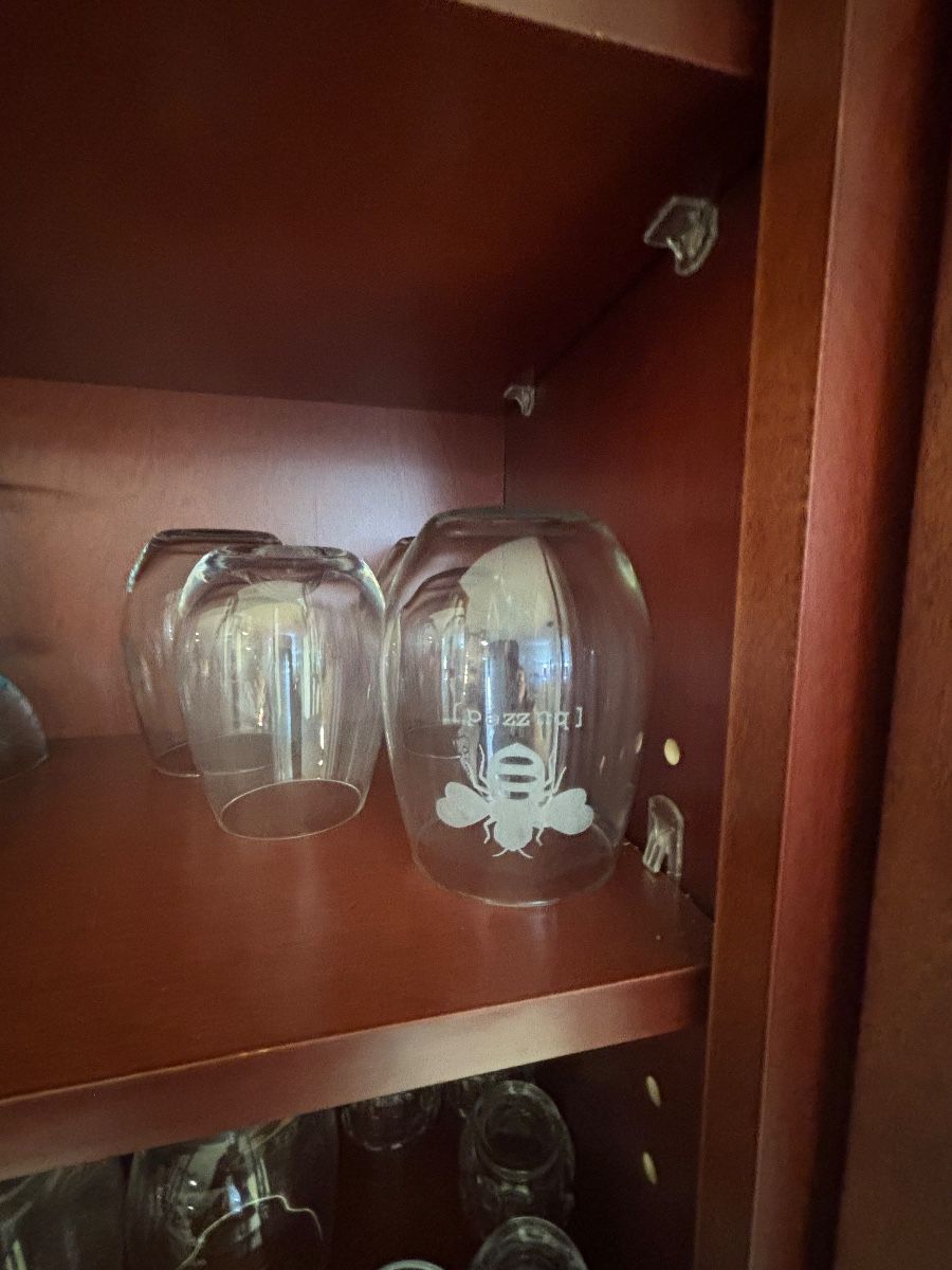 Pezzi! Bee Etched Stemless Wine Glass Set