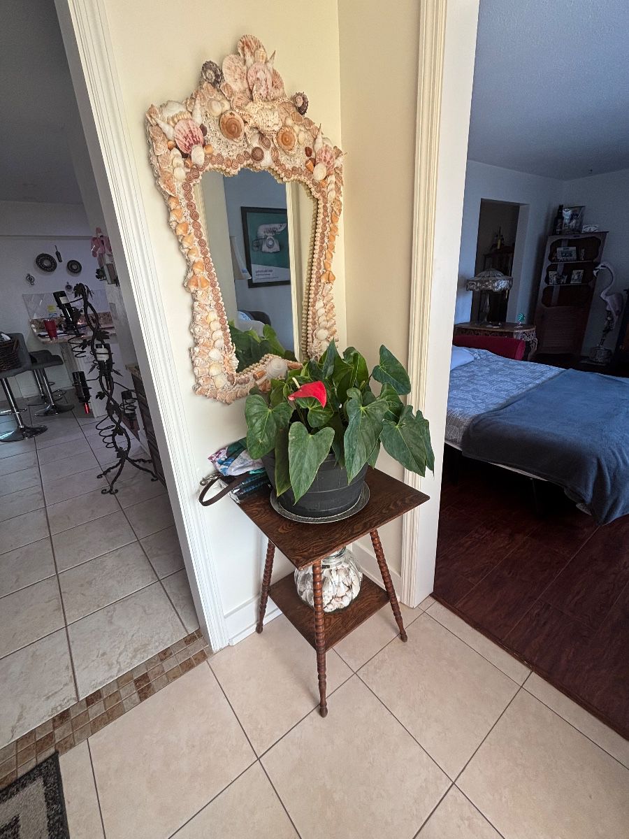 Seashell Encased Wall Mirror