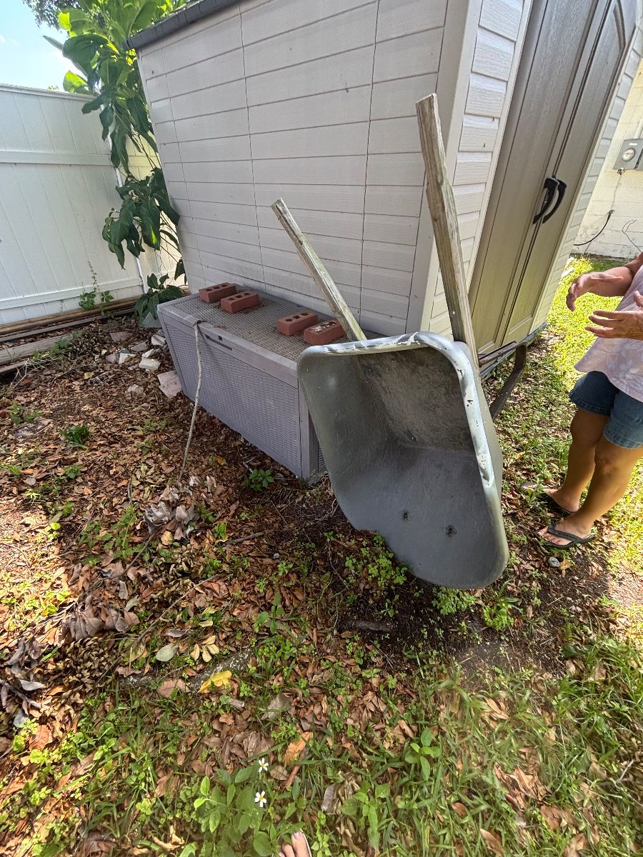 Outdoor Storage Shed & Garden Tools Lot