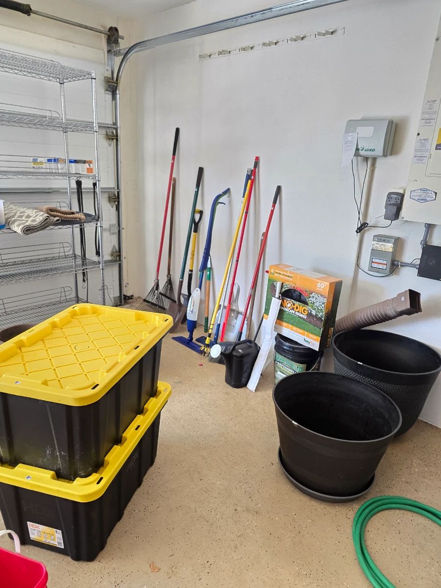 Gardening Tools and Storage Assortment