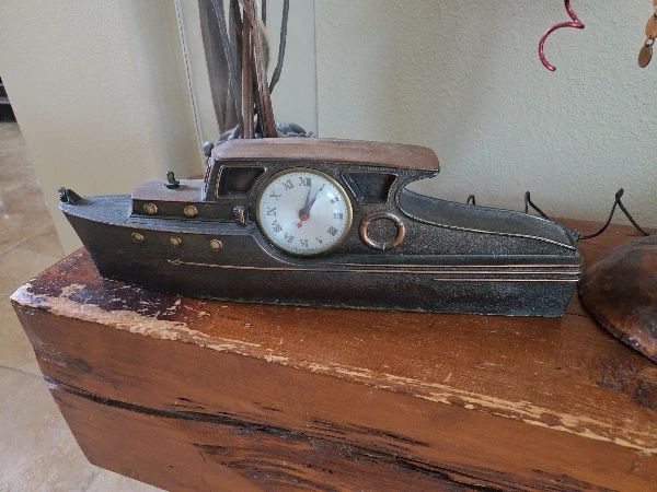 Decorative Boat Mantel Clock