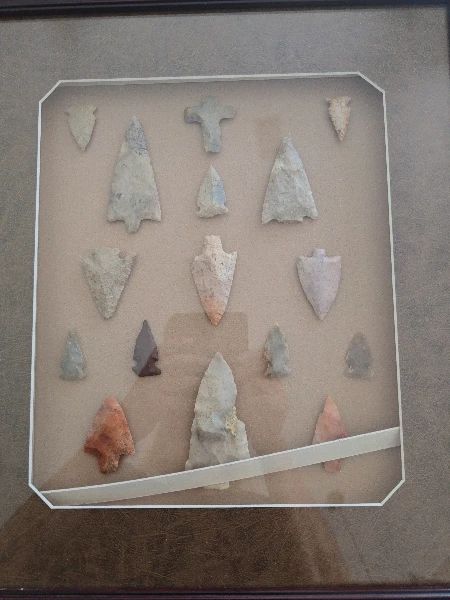 Framed Native American Artifact Assortment