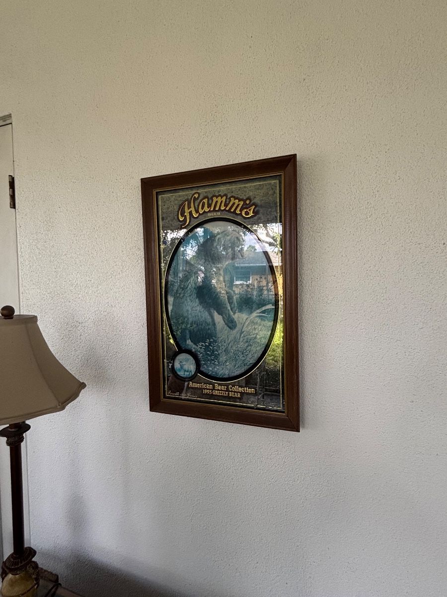 Hamm's Beer American Bear Collection 1993 Grizzly Bear Mirror